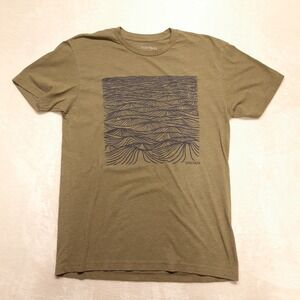 Uroko Mens Swell Short Sleeve T-Shirt Sz.Medium/Military Green/Ocean Surface